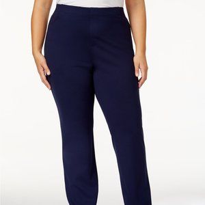 Karen Scott Plus Size Comfort Waist Pants, BLUE